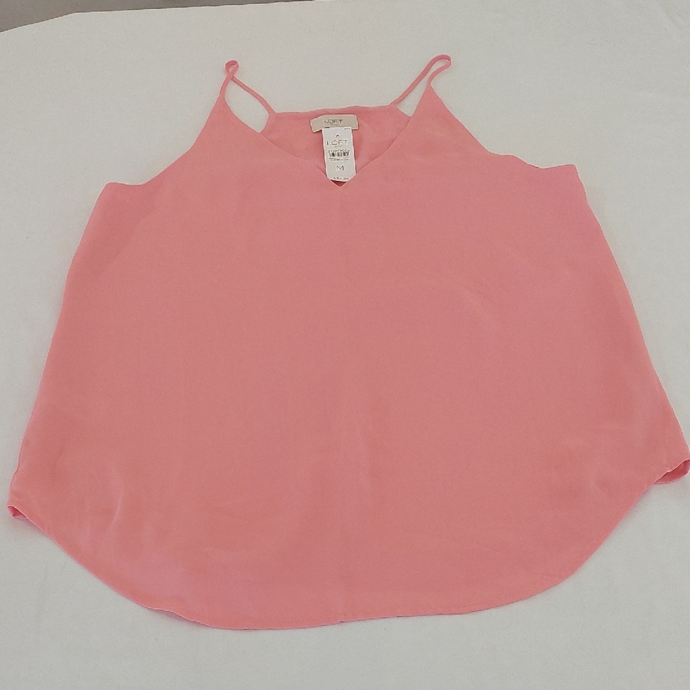 Loft   Camisole Top Light Coral .Size M .New